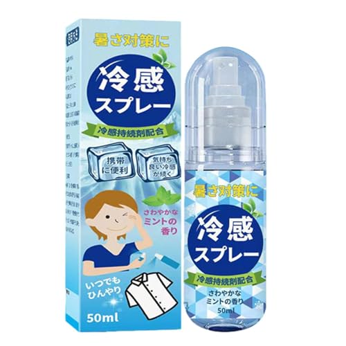Kühlspray Für Heißes Wetter, Eisspray Sport, Eis Spray, Kältespray, 50ml Kühlendes Spray Für Gesicht Und Körper, Natürlicher Minzspray, Kühlendes Gesichtsspray, Kühlendes Körperspray Sommer