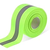 Reflective Tape for Clothing, 2"X33 ft Safety Fabric Reflective Ribbon Silver Sew on Warning Strip Webbing High Visibility Reflective-Tape Strip for Walking Cycling Trailers Chothes Backpacks at Night