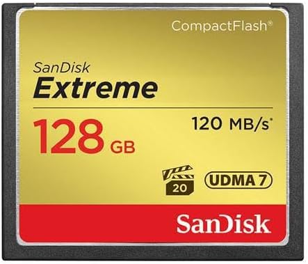 SanDisk SDCFXS-128G-A46 Extreme Memory Card 128 GB CompactFlash, Black