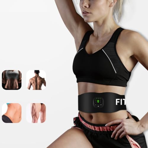 Cinturón de ejercicio abdominal USB recargable unisex de material duradero 5