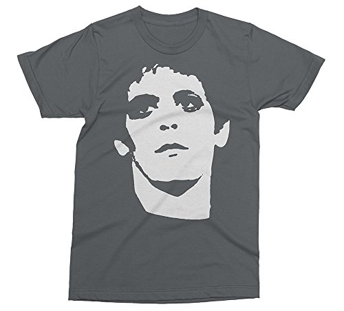 Lou Reed - Punk Rock Velvet Underground Music T-Shirt [Color - Asphalt, Size - M]