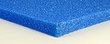 Friscer Filterschaumstoff Filterschwamm Filterschaum - 50 x 50 cm blau 3 cm PPI 20 mittel