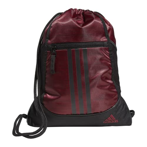 Image of adidas Unisex Alliance II Sackpack, Legacy Red 2-Tone /Black, OSFA
