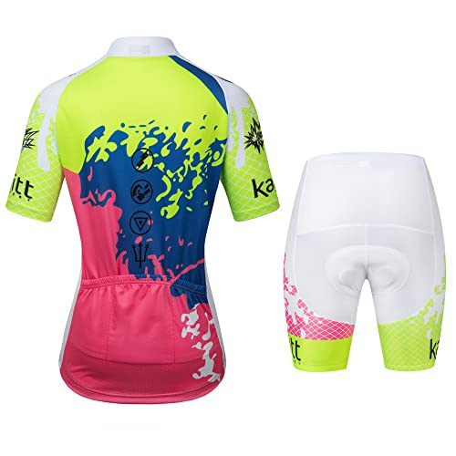 Conjunto de roupas femininas de verão de manga curta para ciclismo PP-4GG, 1, P