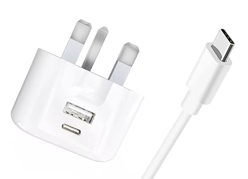 Fast Charger 20W Dual Ports USB Type C Wall Plug For Samsung Galaxy Tab S6 Lite/A9/A9+/S9 FE/S9/S9 Plus/S9 Ultra/S9 FE/S9 FE+/S8/S8+/S8 Ultra USB 18W QC 3.0 Non-Foldable Mains Charging Adapter UK Fast Charger 20W Dual Ports USB Type C Wall Plug For Samsung Galaxy Tab S6 Lite/A9/A9+/S9 FE/S9/S9 Plus/S9 Ultra/S9 FE/S9 FE+/S8/S8+/S8 Ultra USB 18W QC 3.0 Non-Foldable Mains Charging Adapter UK