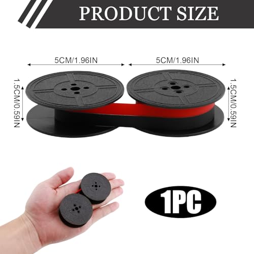 Farbband Schreibmaschine, Schreibmaschinen für DIN 2103 32755, Doppel Spule Schreibmaschine Farbband Mechanisch, Klare und Präzise Druckergebnisse, Schwarz/Rot