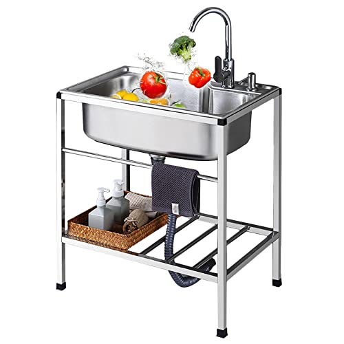 Stainless Steel Utility Sink Free Standing Commercial Kitche