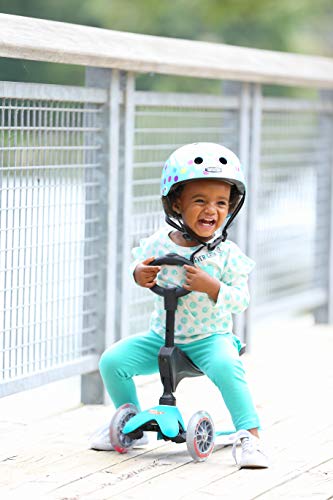 Mini 3in1 Deluxe 3-Stage Ride-on Micro Scooter Toddler Toys for Ages 12 Months to 5 Years - Aqua