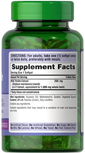 Puritan'S Pride 31466 Milk Thistle , 180 Count thumb #2