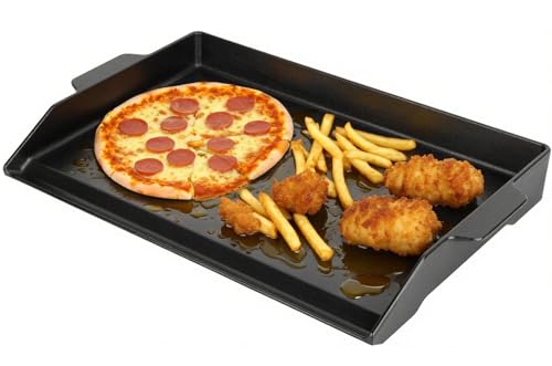 Universal Griddle Insert for Gas Grill, Cast Iron Flat Top Griddle for Stove 4 Burner, Pre-Seasoned Matte Porcelain Enamel Grill Plate for Camp Chef/Charbroil Etc. All Gas & Charcoal Grill 23