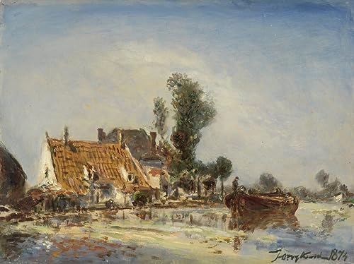 Tableau paysage Jongkind pour bureau affiche sur toile pour murs vides 60x90