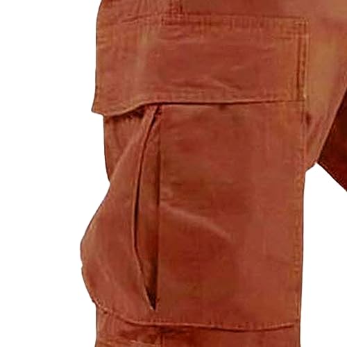 JEsilunmaMY Mens Multi Pockets Casual Cargo Pants Drawstring Outdoor Straight Joggers Pants Workout Hiking Sweatpants for Men3