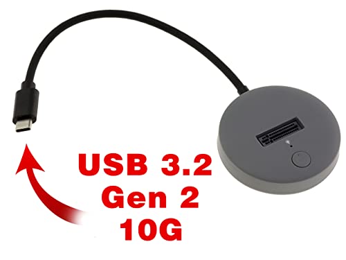 KALEA-INFORMATIQUE USB dock for NVMe or SATA M2 SSDs. 10GB USB3.2 Gen2 link with C plug, Black - Image 3