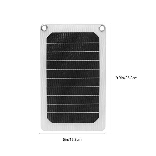 Yardwe 1 Conjunto Carregador de Painel Solar de Silício Monocristalino Portátil Com Fivelas Gerador