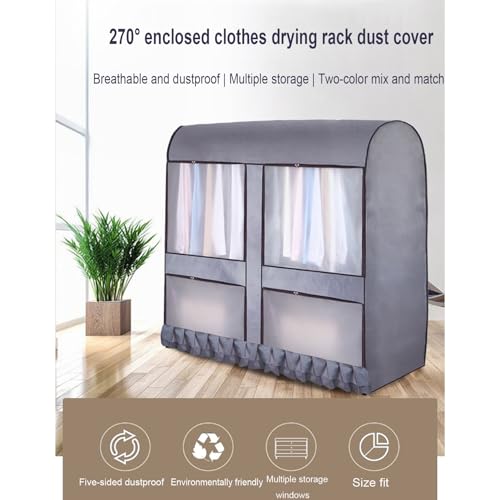 Funda reutilizable a prueba de polvo con cremallera y ventana transparente para almacenamiento en el armario
