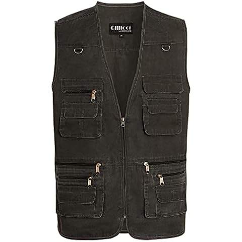 Mens Gents Hiking Camping Golf Walking Casual Shooting Fishing Multipurpose Summer Gilet Waistcoat Hunting UK Size M-3XL (Charcoal, xx_l) Cover