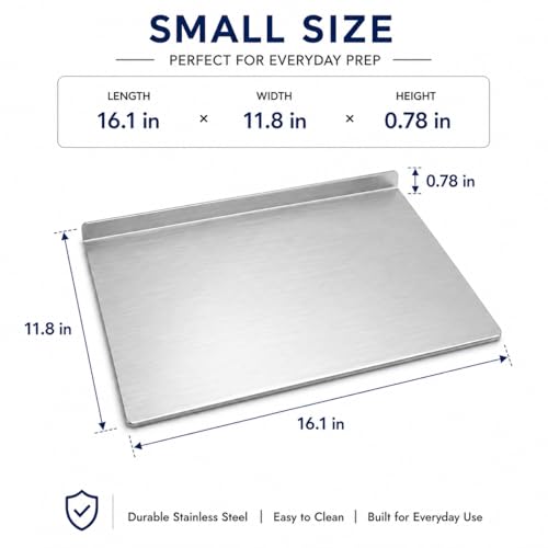 Tabla de Cortar de Acero Inoxidable 40.64x29.97 cm miniatura 3