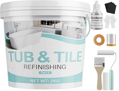 Xmntdo Tile Paint, 70 oz Tub and Tile Refinishing Kit