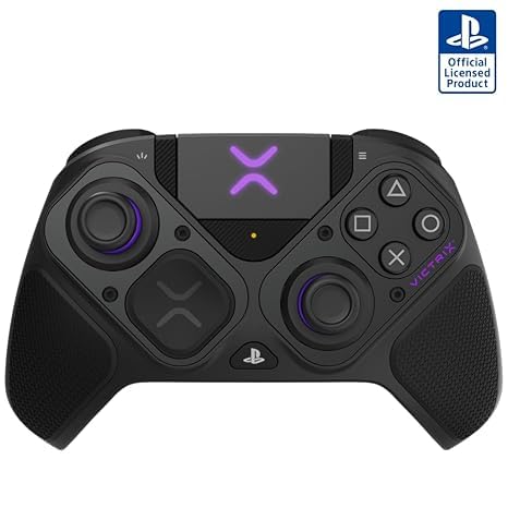 PDP Victrix Pro BFG Wireless Gaming Controller for Playstation 5 / PS5, PS4, PC, Modular Esports Gamepad, Remappable Buttons, Customizable Triggers/Paddles/D-Pad/Fightpad, PC App, Black (Black)