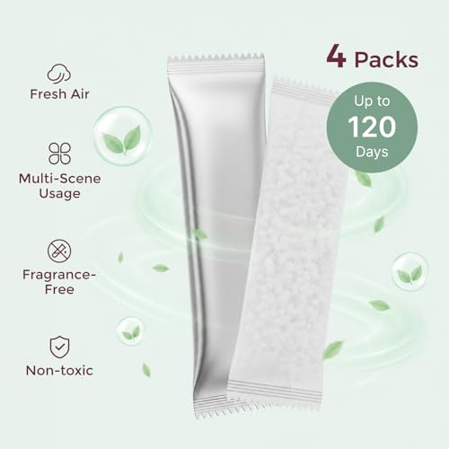 Image of Momcozy Diaper Pail Deodorizer Refills, 4 Packs Mineral-Based Odor Control Bags, Fragrance-Free Odor Absorber Packs for Momcozy Diaper Pail, Trash Bins, Shoe Cabinets, Gym Bags & Cat Litter Boxes