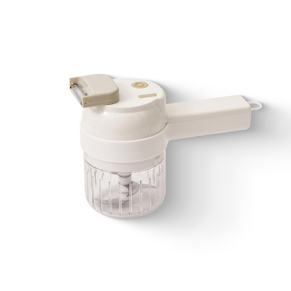 Electric Vegetable Cutter Set,4-in-1 Handheld Chopper Crushed Garlic Slicer & Blender Multifunctional Vegetable Slicer,Comes with Egg & Cream Beater