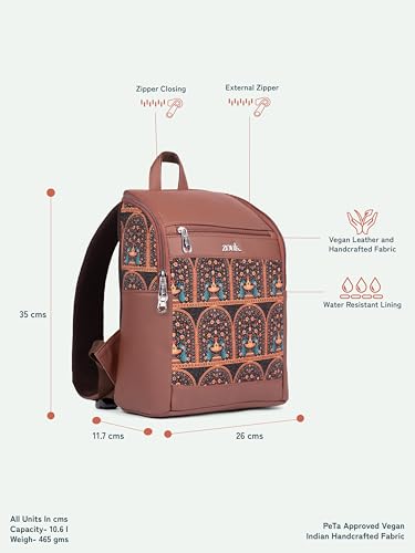Image of ZOUK Amalia Daypack |Padded Tablet Compartment | Adjustable Straps | Water-Resistant | Men and Women | Daily Use | Lightweight |Smart & Compact |Comfortable & Stylish