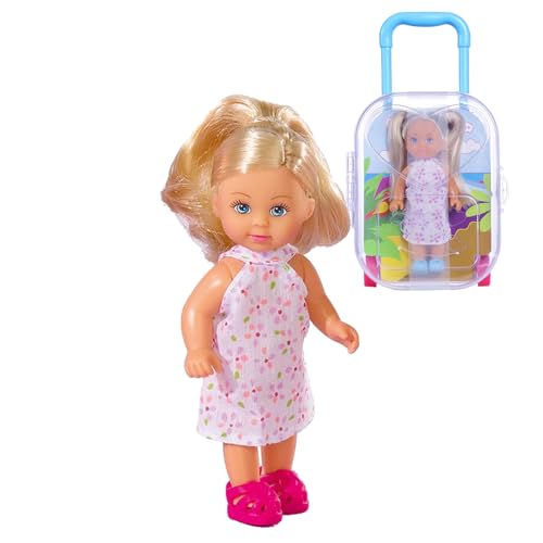 Image of Evi's Trolley Set| Soothing Floral Glow Evi| Vibrant Evi Inside Trolley| Joyful Pretend Play Set| Engaging & Travel-Friendly Set| Ideal Doll Set for Girls (Soothing Floral Glow Evi)