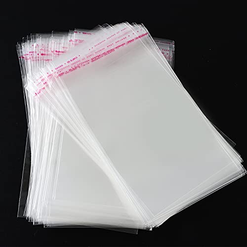 Lyaor 400 Pezzi Sacchetti di Cellophane Trasparente 9x16cm Sacchetti Plastica Autoadesivi OPP Plastica Alimenti Sacchetto per Confetti Gioielli Regalo Caramella