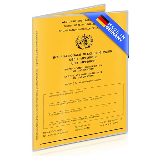 Creative Fox Étui pour carnet de vaccination, Transparent, 4er Set, Minimaliste