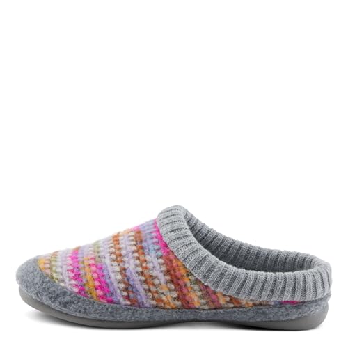 Flexus Women's GELINA Knitted Wool Slides with Recycled Materials, Comfortable Fit, and Rubber Outsole3