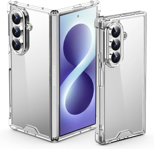 Image of TechTrendz Ultra Hybrid Transparent Case for Samsung Galaxy Z Fold 8 Ultra Case, Corner Protective Shockproof Military-Grade Drop-Proof Anti Yellowing Clear Cover Compatible with Galaxy Z Fold8 Ultra