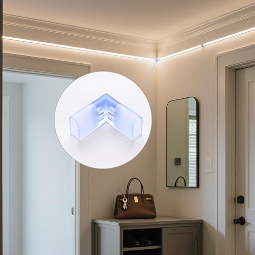 Image of Yescom 10 Sets of L Shape Corner 2 to 1 Wire Splice Connector with 2-Pin | for BiLume 2700K Sunset Glow Warm White AC110-120V LED Neon Rope Lights
