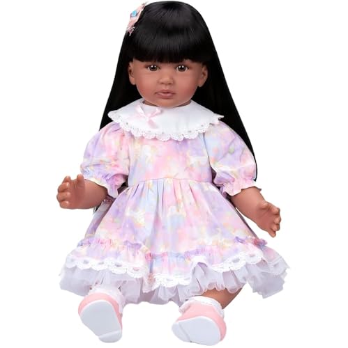 Muñeca Reborn Toddler Negra 24 Pulgadas miniatura 1