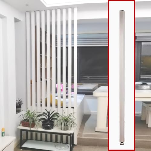 Separé in Alluminio - Divisorio Moderno per Privacy, Piedistallo Regolabile, Design da Pavimento a Soffitto, Ideale per Studio, Corridoio, Ingresso Scale, Sistemi di Schermature a Lamelle in Metallo