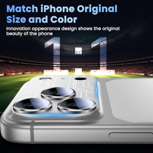 Image of Uyiton for iPhone 17 Pro Max Camera Lens Protector, Metal Frame Glass Cover