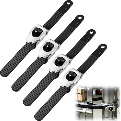 Boao 4pcs Heavy-Duty Ratchet Strap Reusable Zip Ties Connectable Adjustable