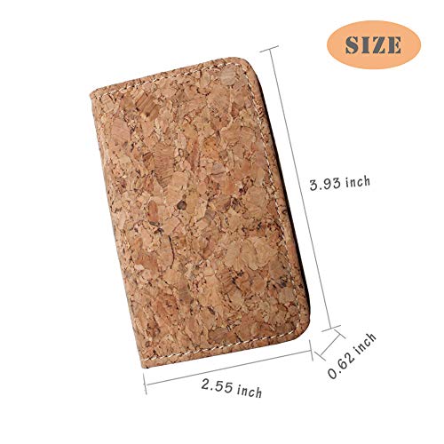 Boshiho Cork Business Card Case Eco-Friendly Vegan Name Card Holder (Cork) - Thumbnail 5