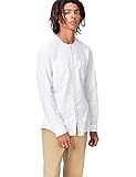 camisas sin cuello hombre Corte levemente entallado find. Camisa sin Cuello para Hombre, Blanco (White), X-Large