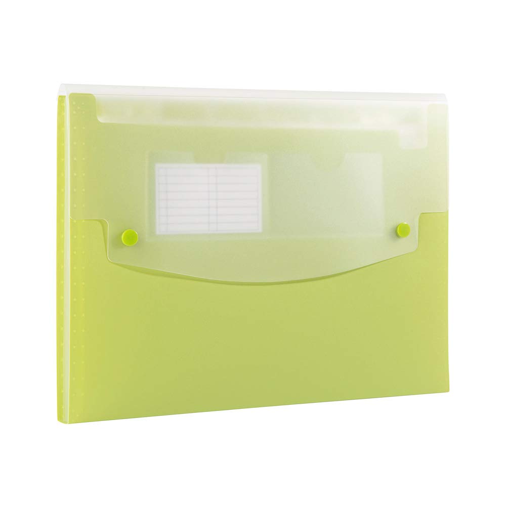 Green Oath Fächermappe, 7 Taschen mit 6 Reitern, Briefgröße, Druckknopfverschluss, Packung mit 6 verschiedenen Farben (50256-4377)