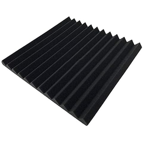CloudWhisper 5 pieces Sound Absorber Acoustic Panels Studio Foam Wedge Soundproofing Foam (Black) Cover