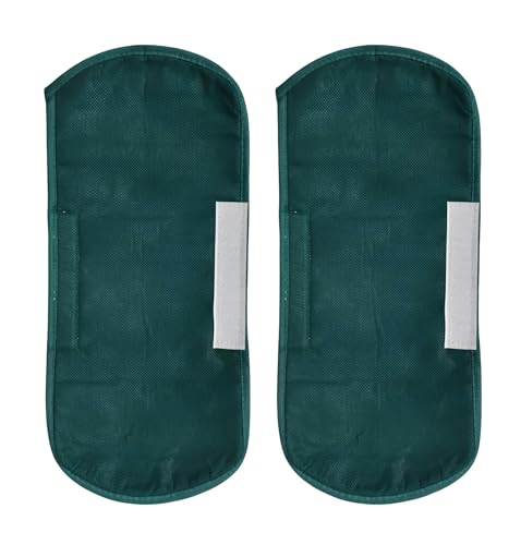 Image of SA Handlooms Fridge /Refrigerator Door Handle Cover Box Design Cover,Set of 2,6x12 Inch-Green