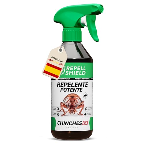 RepellShield® Spray Anti Chinches y Ácaros - Repele Insectos en Colchones, Sofás, Ropa y Textiles - 500ml - Fórmula Natural y Sin Manchas - Spray Antiacaros