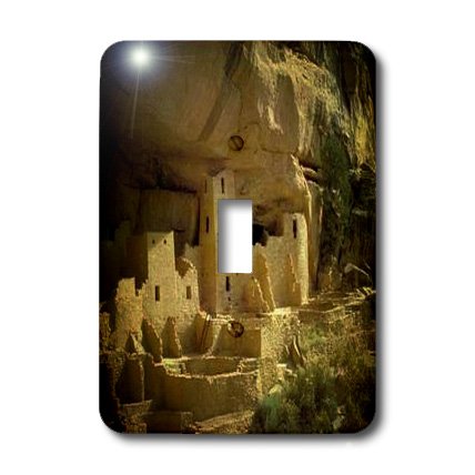 Interrupteur à bascule multicolore Mesa Verde National Park plaque murale 3dRose