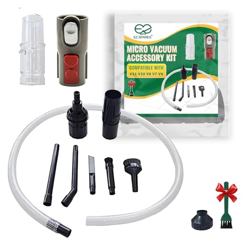 EZ SPARES Micro Vacuum Accessory Kit,Compatible with Dyson V11 V10 V8 V7 V6 Vacuum Cleaners,Keyboard Crevice Cleaning Tool Brush Kit