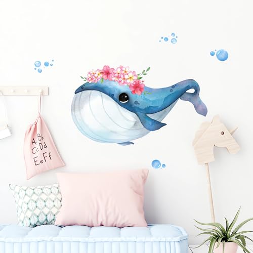Vinilo Decorativo Ballena Azul Cartoon sacinora
