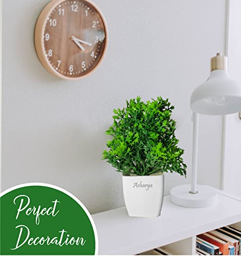 Image of Artificial Indoor Plant with Decorative Pot, Home Decor (Green)