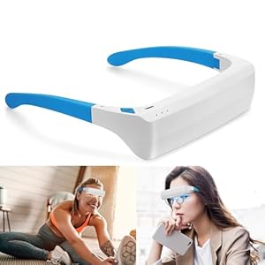 Light Therapy Glasses, Portable & Wearable UV-Free Blue White (2 in 1) LED Light Therapy Lamp, Natural Relief for Good Sleep, Happy Mood, Boost Energy and Jet Lag (Glasses-Pro)