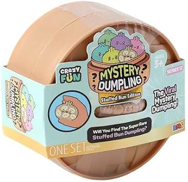 Crazy Fun Mystery Dumpling Squishy Toy 3.5 inch Diameter Stuffed Bun Mystery Edition, 1 Mystery Dumpling