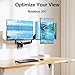 MOUNT PRO Dual Monitor Wall Mount for 13 to 32 Inch Computer Screens, Wall Monitor Arm for 2 Monitors, Each Holds Up to 19.8lbs, Full Motion Wall Monitor Mount with VESA 75x75/100x100