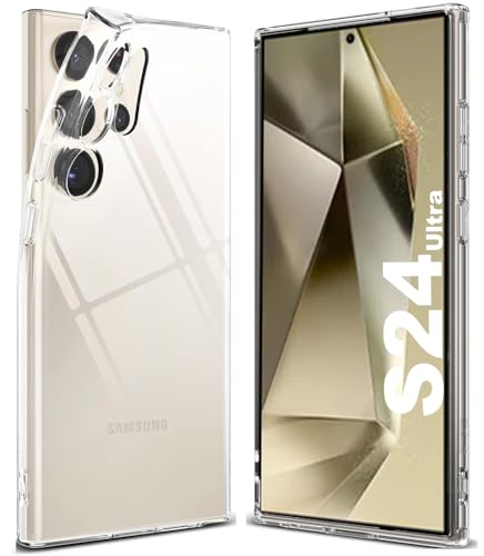Image of KP TECHNOLOGY Galaxy S24 Ultra Case - Thin Soft Silicone Gel Case Cover for Samsung Galaxy S24 Ultra (CLEAR)